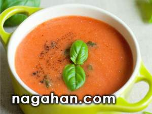 روش تهیه سوپ  گوجه فرنگی و ریحان | پیش غذای آسان و سریع مخصوص لاغری و کاهش وزن