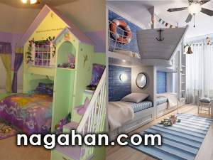 چیدمان و طراحی اتاق کودک |مدل تخت های جدید و متنوع دخترانه و پسرانه در دیزاین اتاق