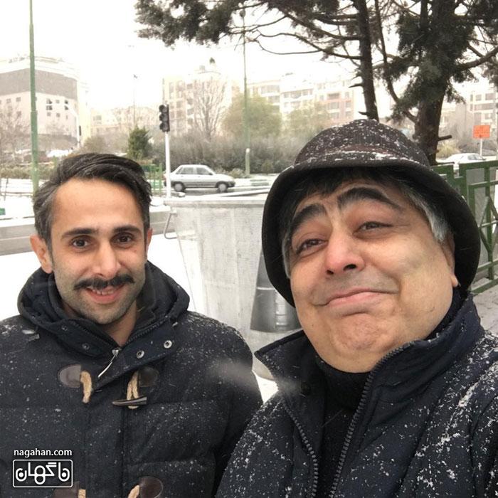 عکس رضا شفیعی جم و دوستش در برف