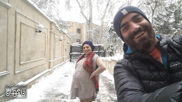 عکس یکتا ناصر و منوچهر هادی در برف