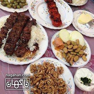 کباب ترش ، گردو ، باقلی و اشبل _ غذای محلی گیلان