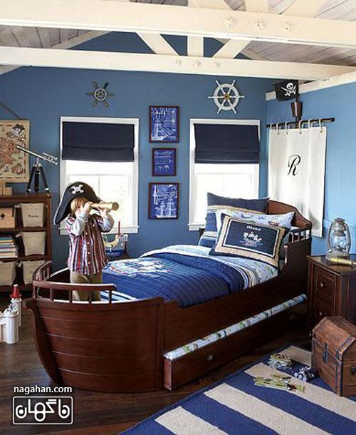 عکس اتاق کودک و مدل چیدمان طرح دزد دریایی- اتاق پسرانه