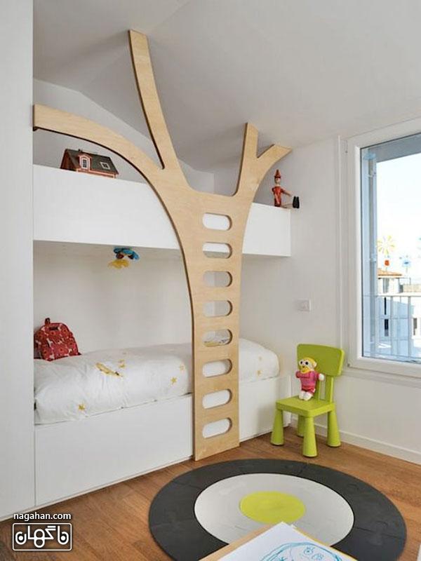 عکس اتاق کودک و مدل تخت خانه درختی - اتاق دخترانه و پسرانه