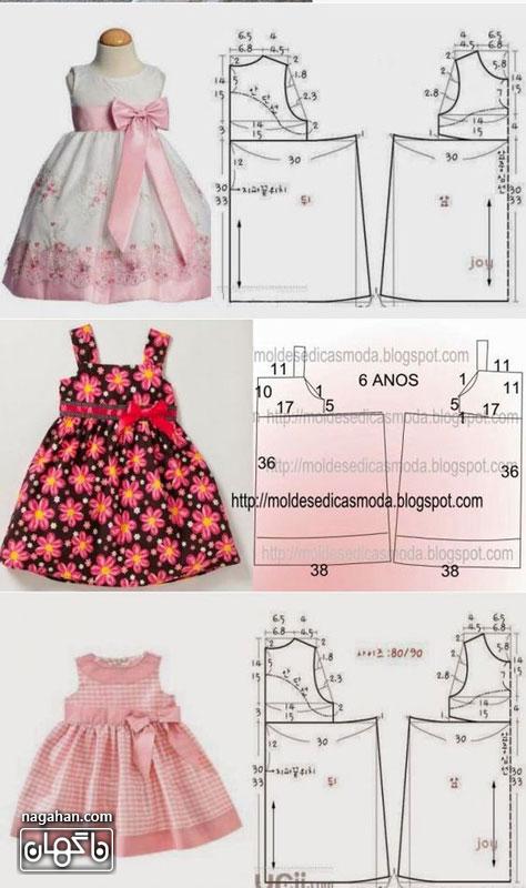 عکس الگو و مدل لباس کودک 95 | الگو پیراهن دخترانه برای علاقه مندان به خیاطی