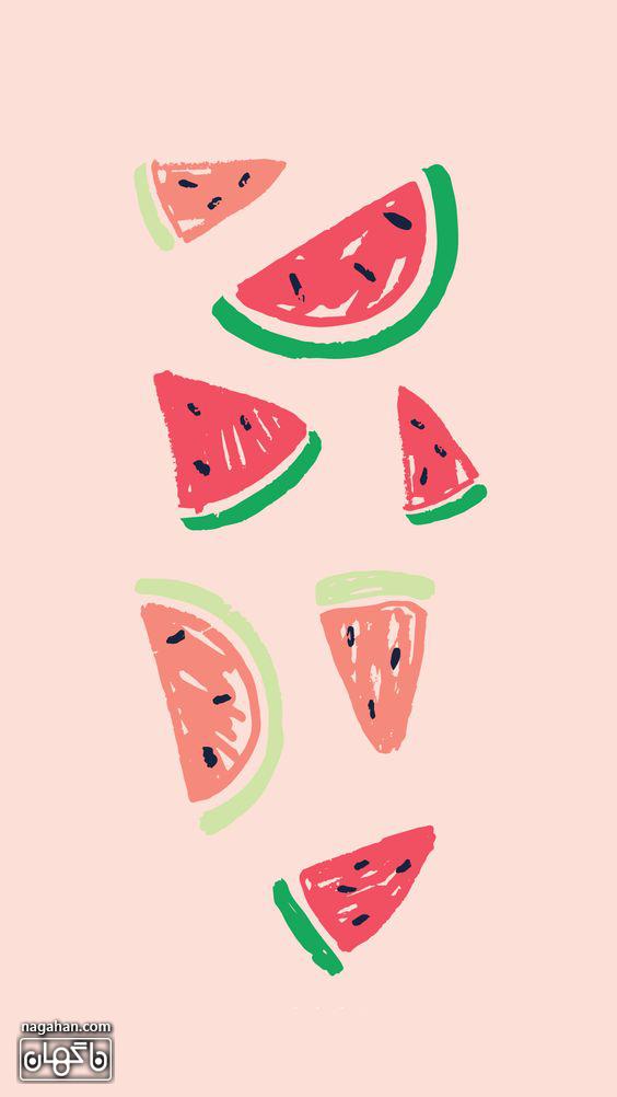 عکس هندوانه کارتونی شب یلدا