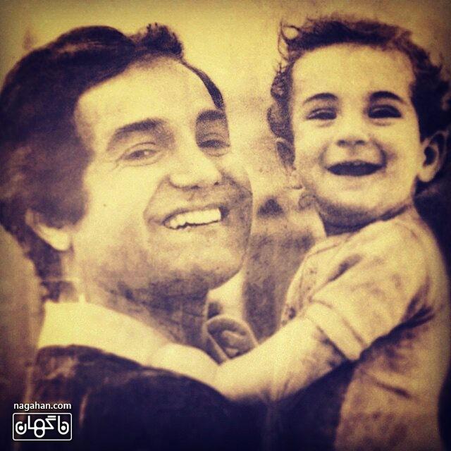 عکس کودکی رضا روحانی  با پدرش انوشیروان روحانی