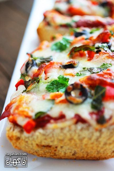 آسان ترین و ساده ترین پیتزا در نان فرانسوی