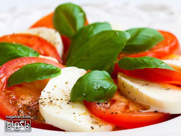 روش تهیه سالاد کاپریس ( Caprices salad ) پیش غذای سالم و آسان ایتالیایی