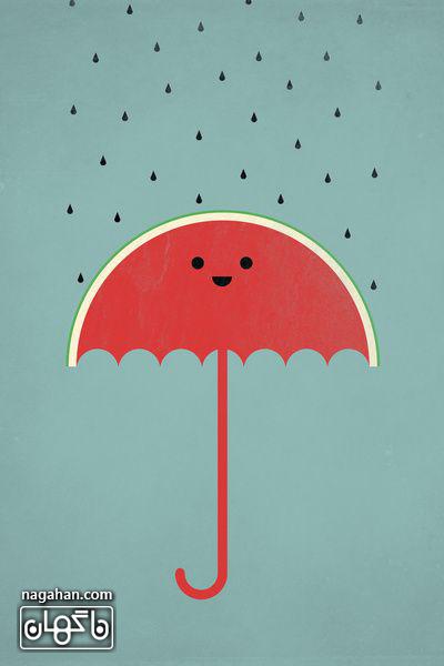 عکس هندوانه کارتونی شب یلدا