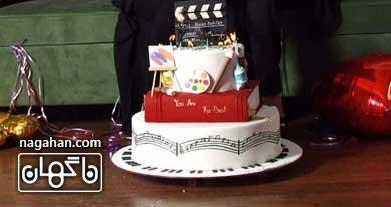 عکس کیک متفاوت جشن تولد 32 سالگی الناز شاکردوست