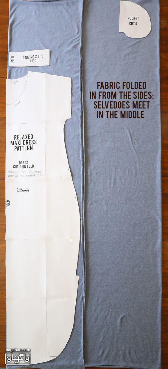 مدل الگو پیراهن راحتی مخصوص پارچه ریون