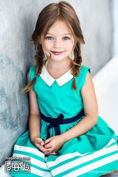 جدیدترین مدل لباس کودک 2016 - | لباس دخترانه سبز آبی