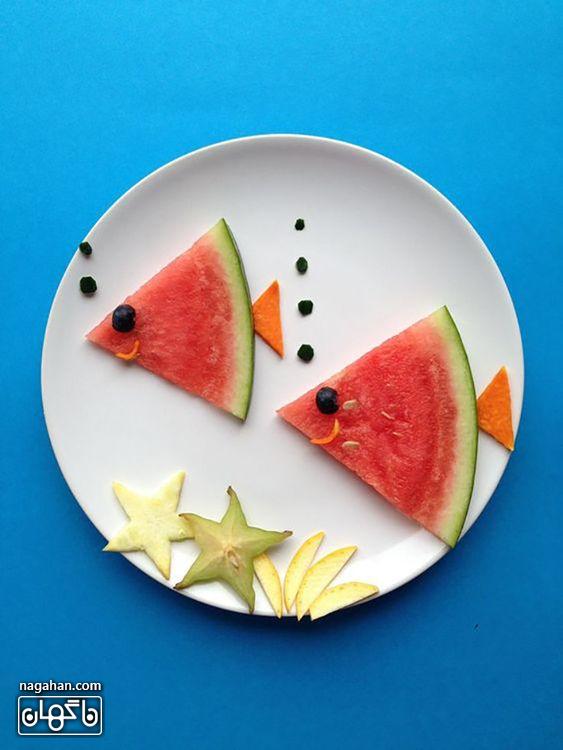 هندوانه به شکل ماهی